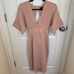 Blush colored dress from Topshop